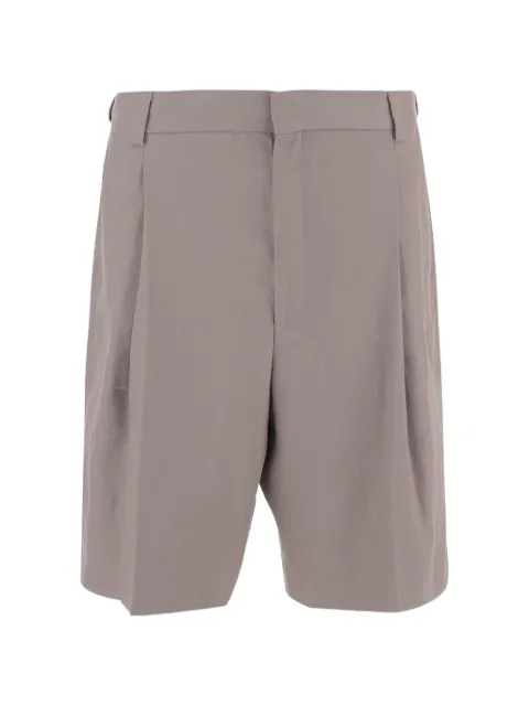 BOSS pleats hemp shorts Brown 50559098