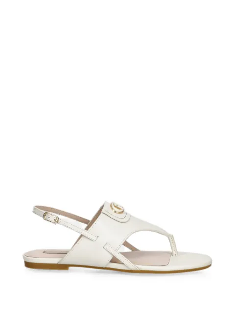 LIU JO logo-plaque slingback sandals White SA6131P0102
