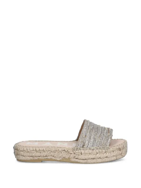 Manebi open-toe flat sandals Silver H31DS