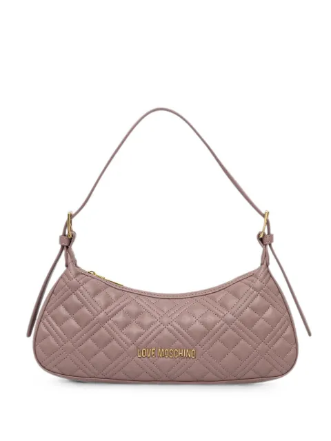 Love Moschino logo-lettering quilted tote bag Pink JC4142PP0OLA0