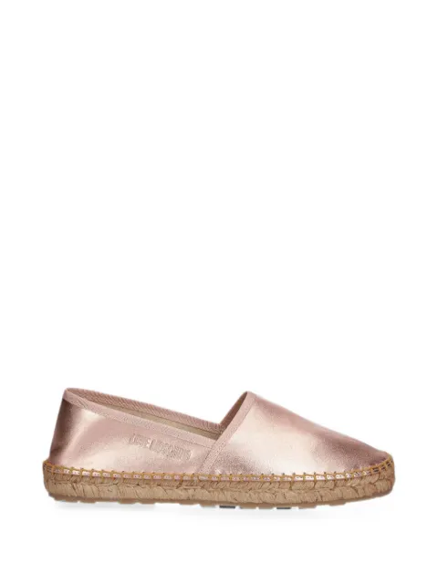 Love Moschino metallic logo-embossed espadrilles Pink JA10572G0OIC0