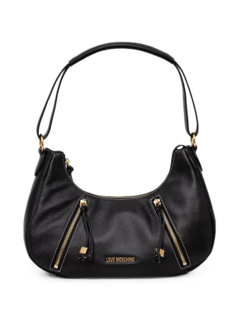 Love Moschino logo-lettering zip-detail tote bag Black JC4281PP0OK13