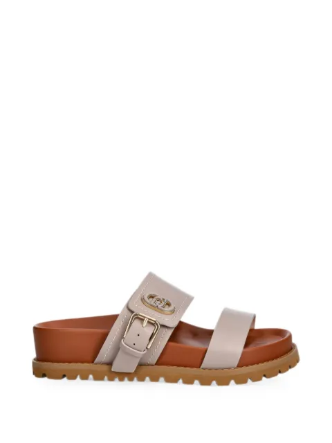 LIU JO buckle-fastening logo-plaque sandals Neutrals SA6109P0102