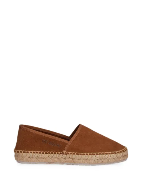 Love Moschino suede braided-sole espadrilles Brown JA10572G0OIG5