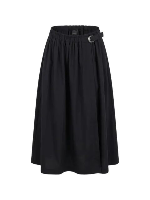PINKO midi skirt with slit and texan buckle Black 107003A2LD