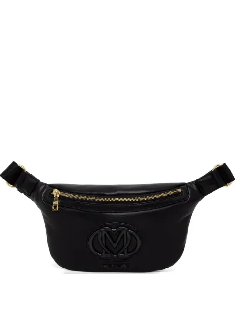 Love Moschino logo-plaque belt bag Black JC4337PP0OKM0