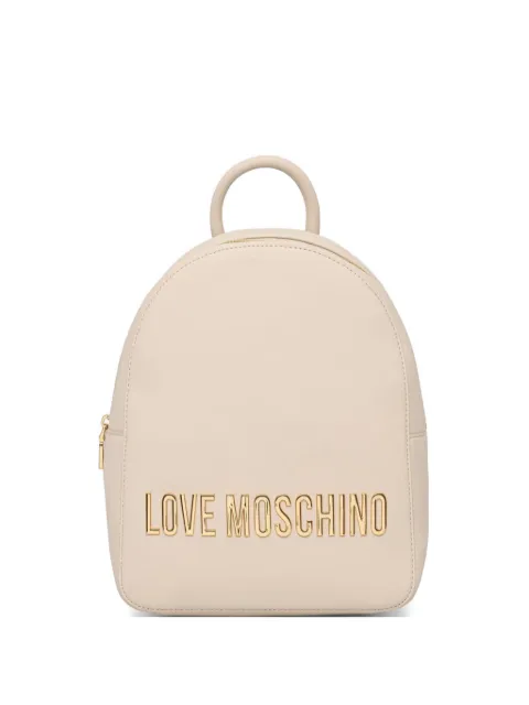 Love Moschino logo-plaque backpack Neutrals JC4193PP0OKD0