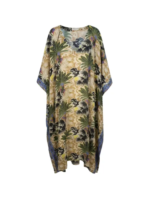 Anjuna floral-print poncho-style maxi dress Neutrals CHANEL