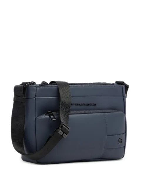 PIQUADRO water-resistant logo-plaque shoulder bag Blue CA6943W129W