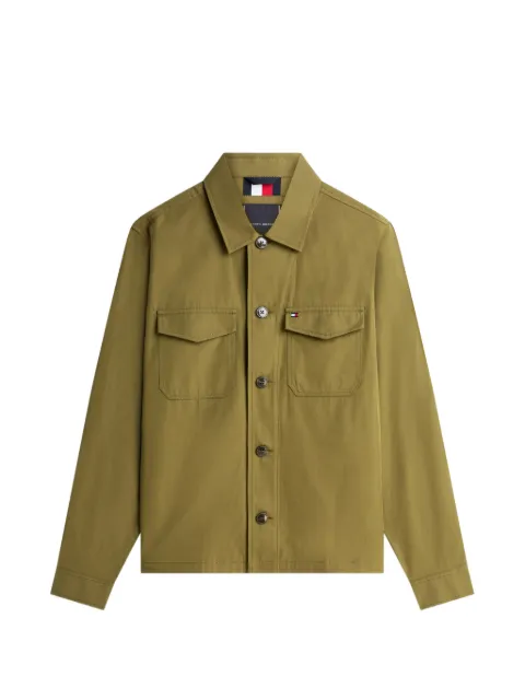 Tommy Hilfiger logo-patch flap-pocket jacket Green MW0MW38712MSX