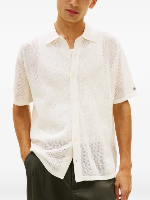 Tommy Hilfiger New York waffle knit short-sleeve shirt White MW0MW42694YBI