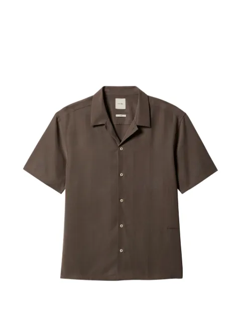 Calvin Klein short-sleeved camp-collar shirt Brown LV04LF114G9O9