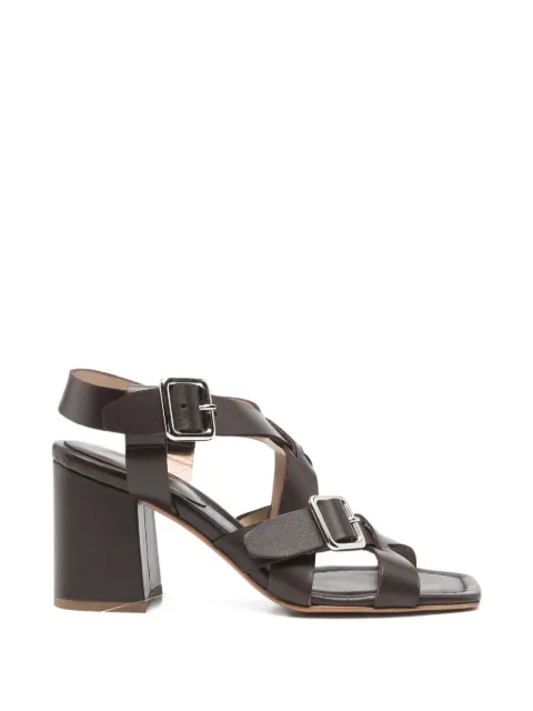 Anna F. buckle-strap heeled sandals Brown 3876