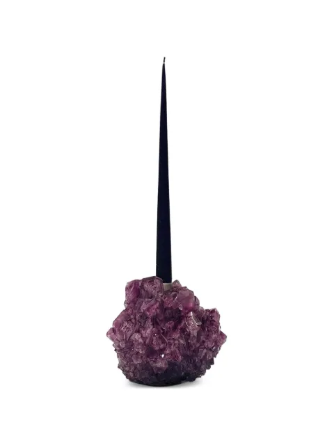 Mineral Series crystal candlestick holder Purple CSPURPLE