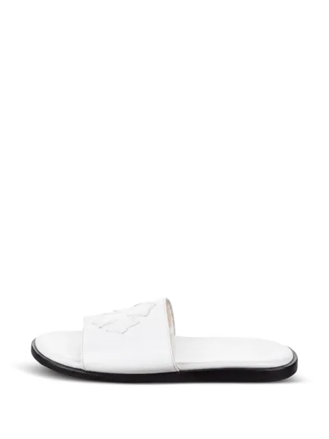 Chrome Hearts cross-patch leather sandals White CHRM0967