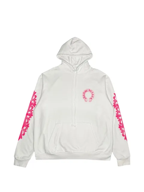 Chrome Hearts Horseshoe Floral hoodie White CHRM1067