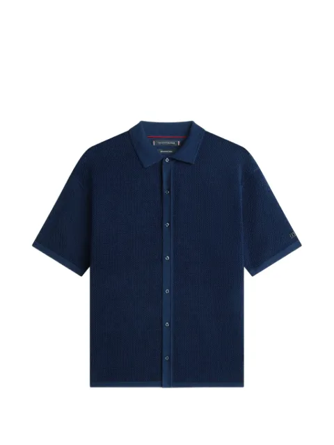 Tommy Hilfiger open-knit short-sleeve jacket Blue MW0MW42694DCA