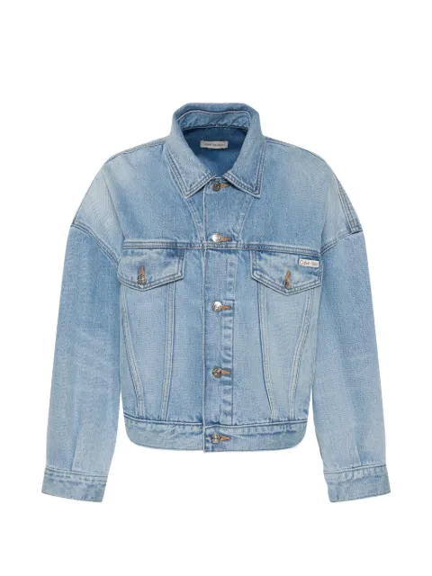 Calvin Klein logo-patch denim jacket Blue LV047F781G21E
