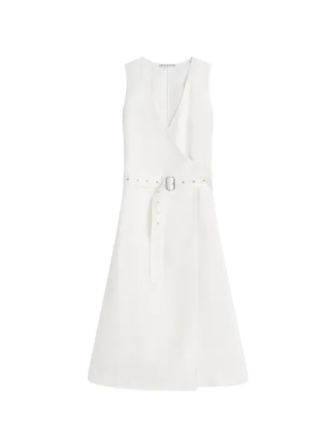 Tommy Hilfiger sleeveless belted wrap dress White WW0WW48951YA8