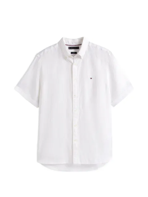Tommy Hilfiger short-sleeve linen shirt White MW0MW41531YBR