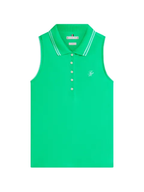 Tommy Hilfiger 1985 slim-fit sleeveless cotton polo shirt Green WW0WW49561L3W