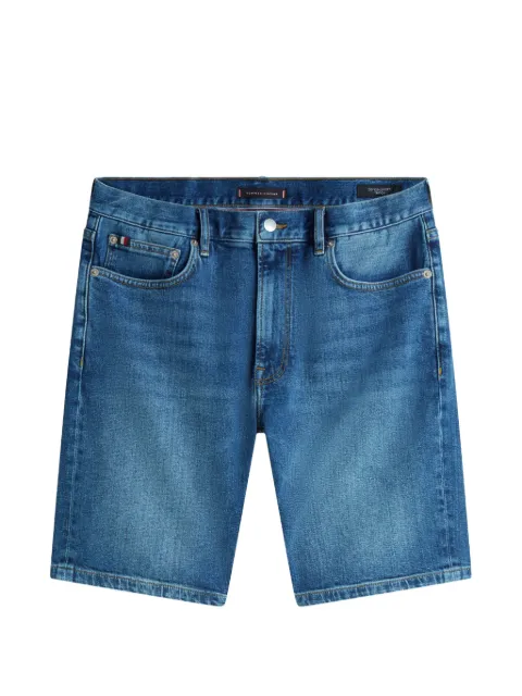 Tommy Hilfiger Denton faded straight-leg logo-patch denim shorts Blue MW0MW425581A7