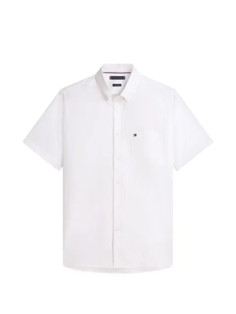 Tommy Hilfiger regular-fit button-down short-sleeve cotton oxford shirt White MW0MW42285YBR