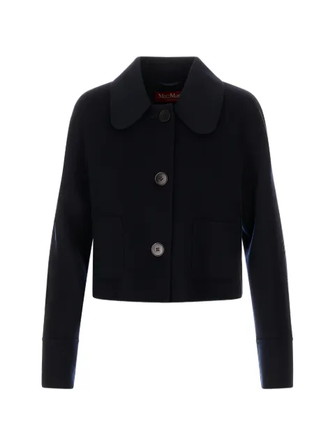 Max Mara round-collar single-breasted jacket Blue 2616081011600