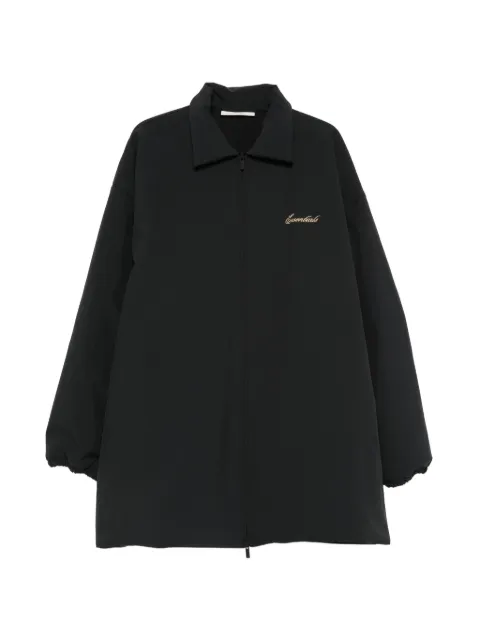 FEAR OF GOD ESSENTIALS logo-embroidered coat Black 202SP264111F