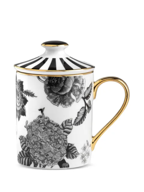 Simone Guidarelli Home Secret Garden striped floral mug White SG1000211