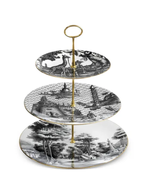 Simone Guidarelli Home Souvenirs De Voyage three-tier cake stand White SG1000180