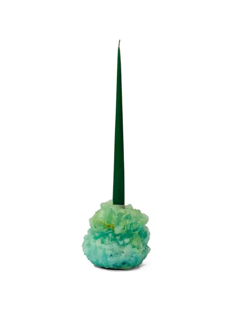 Mineral Series Crystal turquoise candlestick holder Green CSGREEN