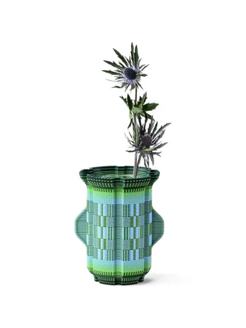 Wontek no.1 Ancient Aliens geometric-pattern vase Green VS1G