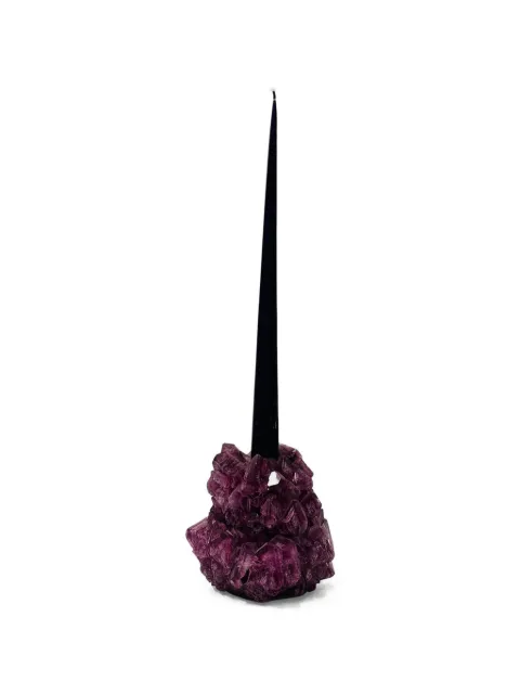 Mineral Series Crystal amethyst candlestick holder Red CSBORDEAUX