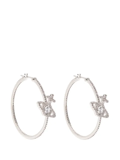 Vivienne Westwood Olympia Orb-pendant crystal-embellished earrings Silver 6202017X02P102