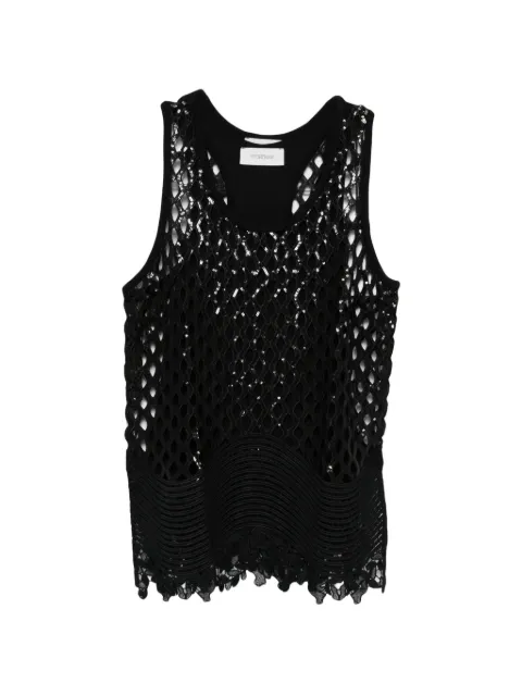 Sportmax sequin-embellished open-knit top Black 2612931022600