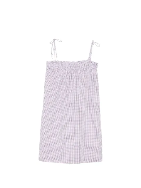 A.P.C. checked mini dress White COHNHF35266