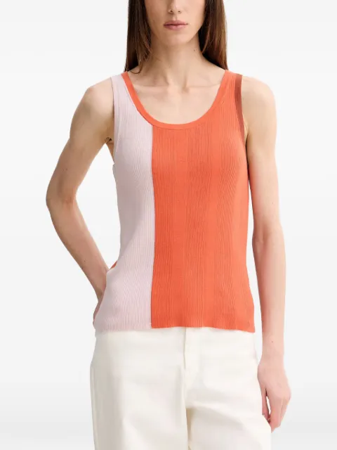 PS Paul Smith colour-block ribbed-knit blouse Orange W2R808NV31447