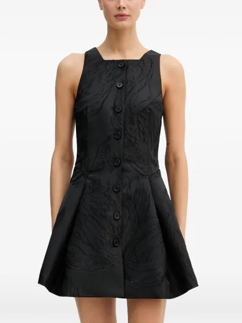 Stine Goya jacquard button-up mini dress Black SGSS26D2252269