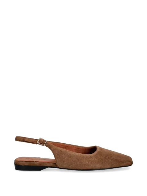 VAGABOND Delia square-toe slingback ballet flats Brown 590724089