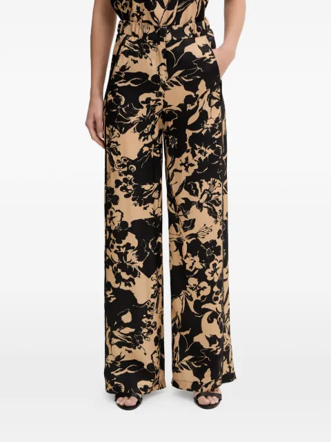 SIMONA CORSELLINI floral-print palazzo pants Neutrals P26CPPA02101