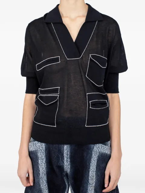 Kiko Kostadinov Kreiner polo shirt Black KKWSS26KN11111