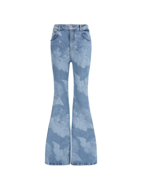 Fiorucci Angels-print flared jeans Blue W26SSDJE014DN03