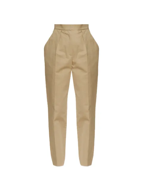 Balmain cotton high-waisted trousers Neutrals GF0PN190CG65