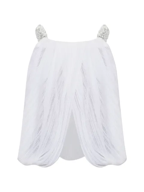 Balmain bead-embellished blouse White GF0AD815KJ68
