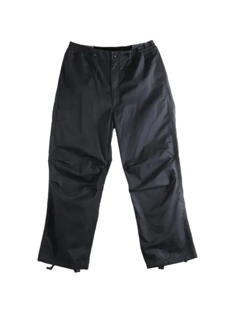 Nanamica drawstring-waist trousers Black S26SC005
