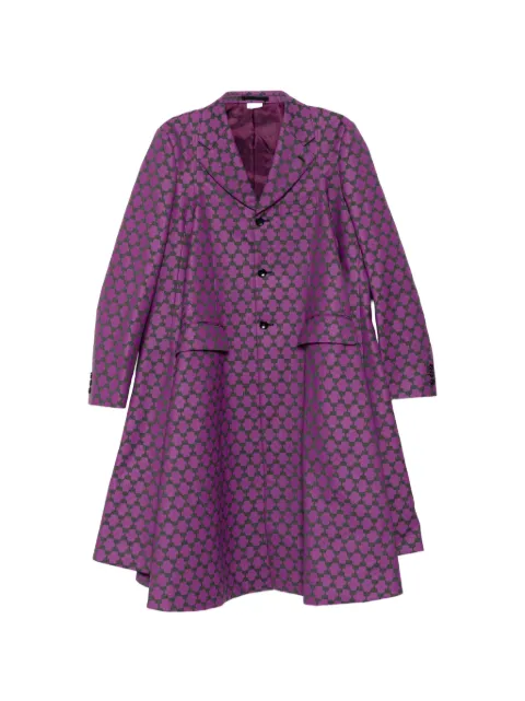 Comme des Garçons Homme Plus geometric-pattern single-breasted coat Pink PQJ009