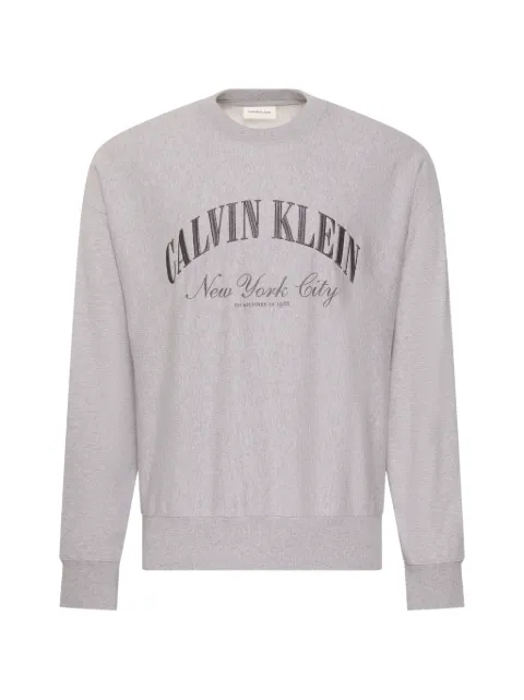 Calvin Klein logo-embroidery sweatshirt Grey LV04RF244GP79