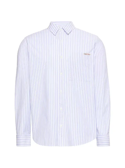 Calvin Klein striped-pattern button-down shirt White LV04RF100GC32