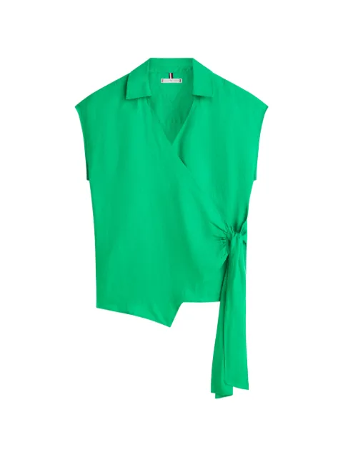 Tommy Hilfiger wrap-design blouse Green WW0WW49632